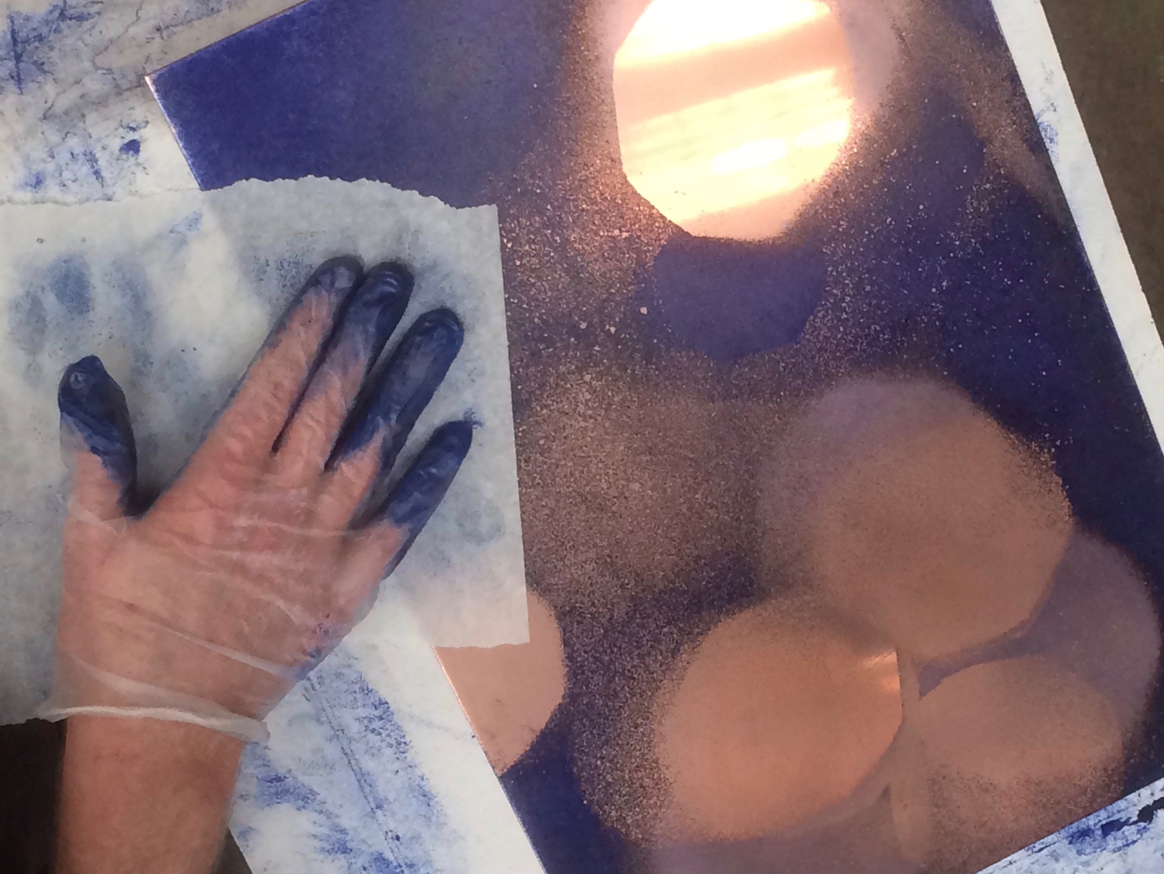 Cleaning copperplate